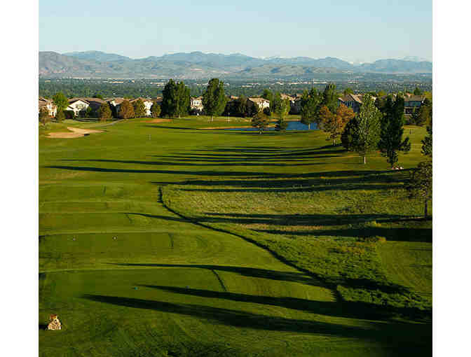 18 hole Twosome with cart and small bucket of range balls at Highlands Ranch Golf Club