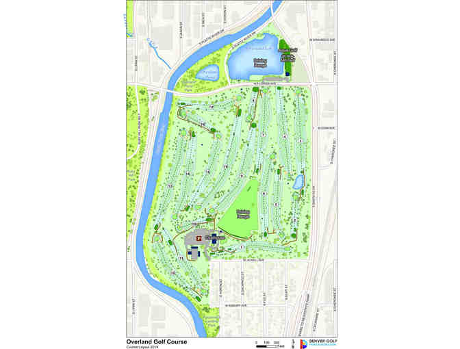 foursome including cart at Overland Park Golf Course