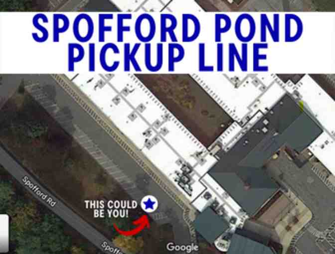 VIP Parking for Spofford Pond Pick Up Line - If You're Not First, You're Last!