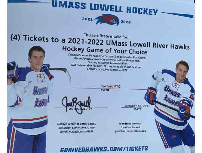 4 Pack of UMass-Lowell Men's Ice Hockey Tickets