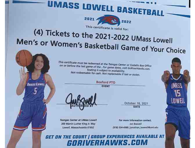 8 Tickets to UMass Lowell Women's or Men's Basketball Game of Your Choice!