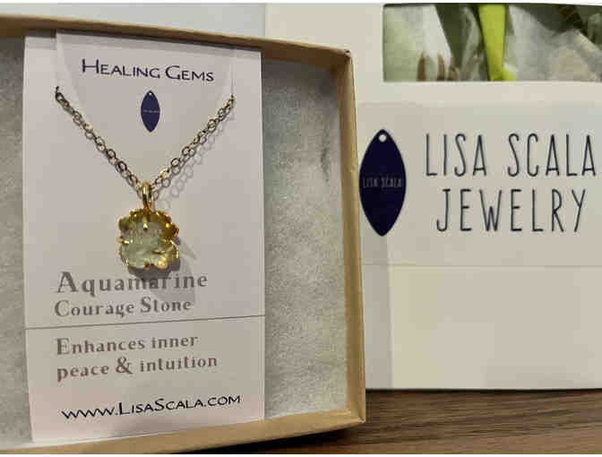Locally Made Aquamarine Necklace by Lisa Scala Jewelry and Tesoro Gift Certificate