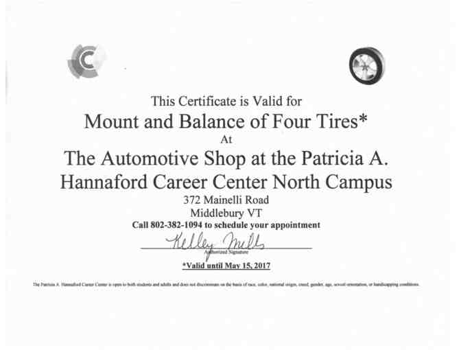 Mount and Balance of 4 Tires
