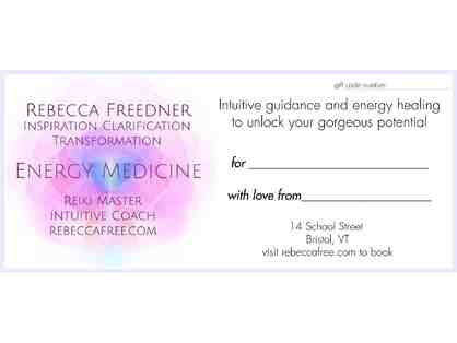 Gift Certificate for Reiki Session with Reiki Master Rebecca Freedner, worth $125