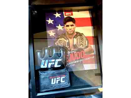 Henry Cejudo signed UFC glove and poster