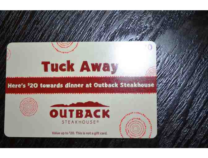 Two $20 Outback Steakhouse 'Tuck Away' Gift Cards #2