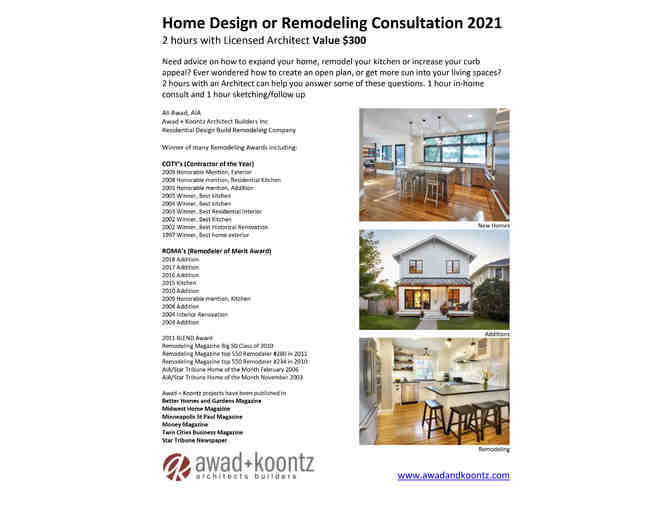 Home Design or Remodeling Consultation...