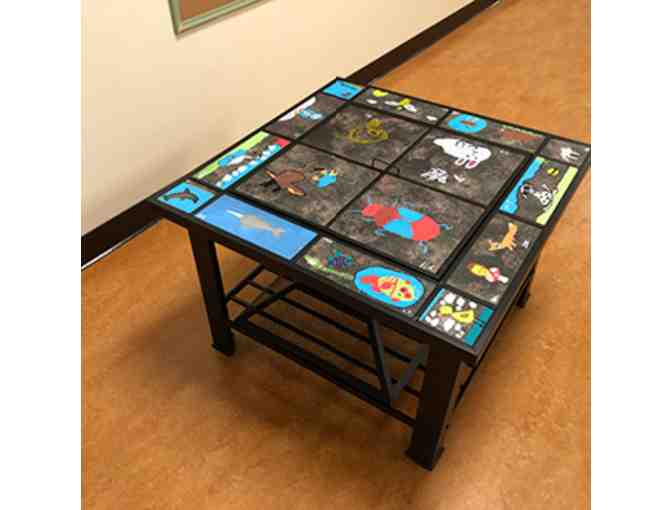 Mr. Brown's Lower Elementary Class Unique Hand Painted Tile Fire Pit/Table