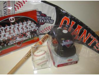 SF Giants Baseball Game Club Level Tickets with Parking and a Super Fan Gift Basket
