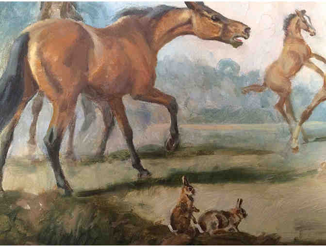 Framed Equestrian Painting