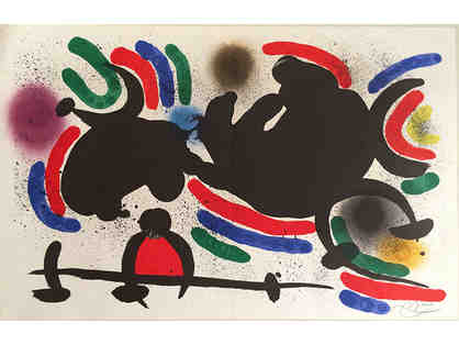 "Lithographie I" Original color lithograph by Joan Miro