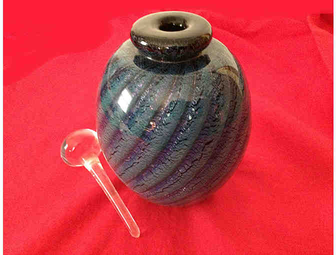 Signed Heavy Glass Perfume Bottle