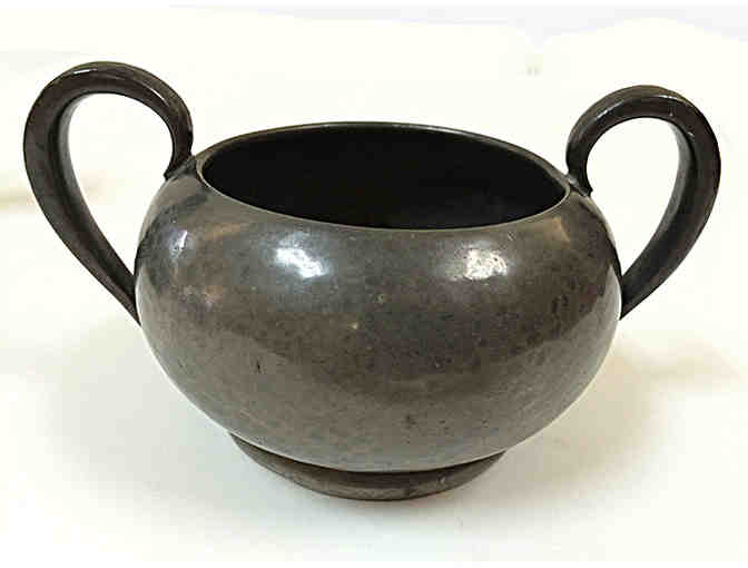 3 Piece Antique Pewter Tea Set