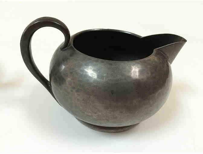 3 Piece Antique Pewter Tea Set