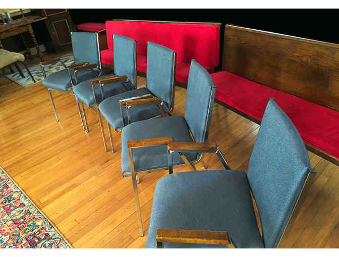Group of 10 Stackable Arm Chairs - Group 1