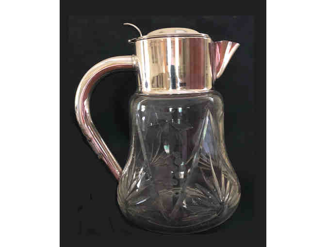 Cut Glass and Silver Covered Pitcher