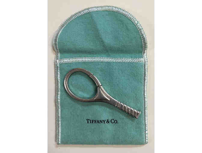 Vintage Tiffany & Company Sterling Silver Tennis Racket Key Ring - Photo 1