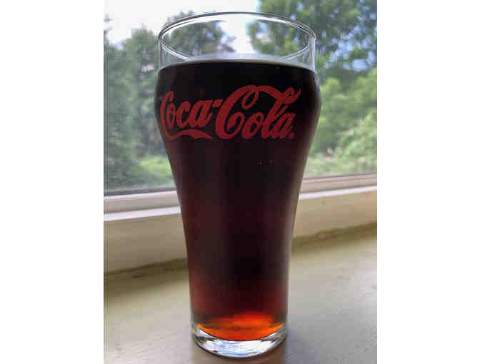 18 classic Coca-Cola glasses with red imprint