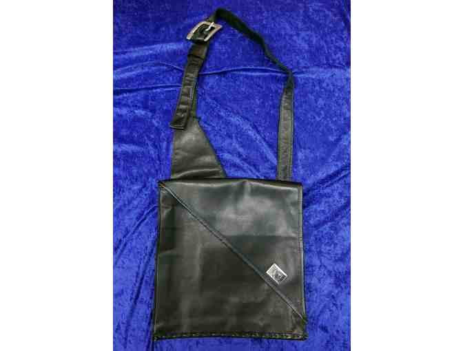 Handcrafted Chic: Women's Black Leather Designer Bag