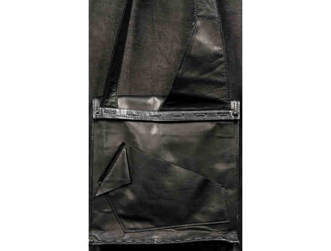 Handcrafted Chic: Women's Black Leather Designer Bag