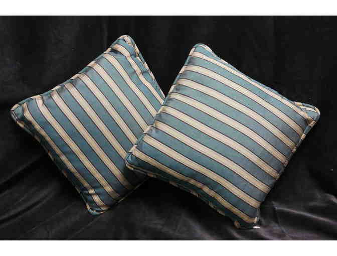 Designer Vintage Striped Accent Pillows by Katie Leede & Company