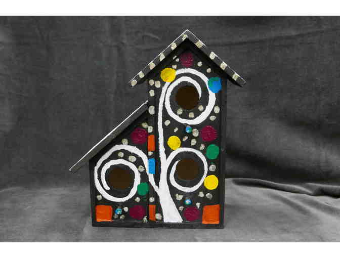 'Branching Out' Large, Hand-Painted Double Birdhouse