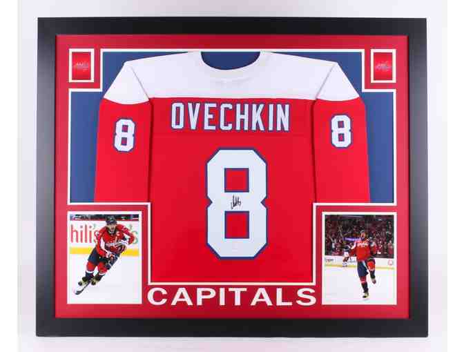 Alexander Ovechkin Autographed Washington Capitals 35X43 Framed Jersey + Signed Photo