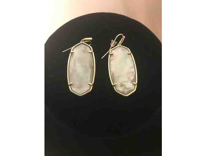 Faceted Elle Mother-of-Pearl Gold Drop Earrings by Kendra Scott - Photo 1