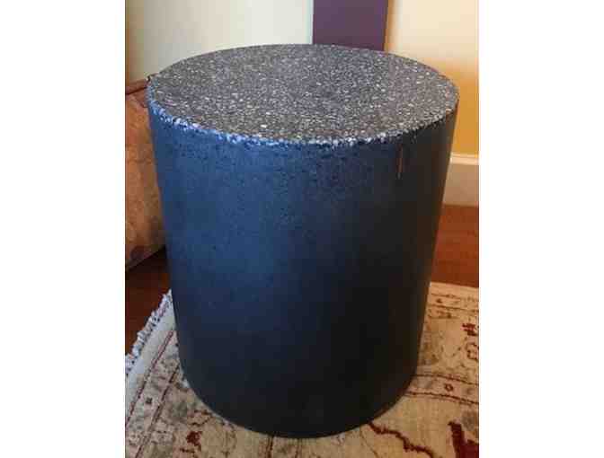 18' X 16' Hand-Poured and Molded Cylinder Side Table by Dylan Myers Design