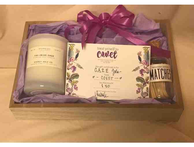 $50 Gift Certificate to Covet Boutique, Fir and Sage Soy Candle + Matches - Arlington, VA - Photo 1