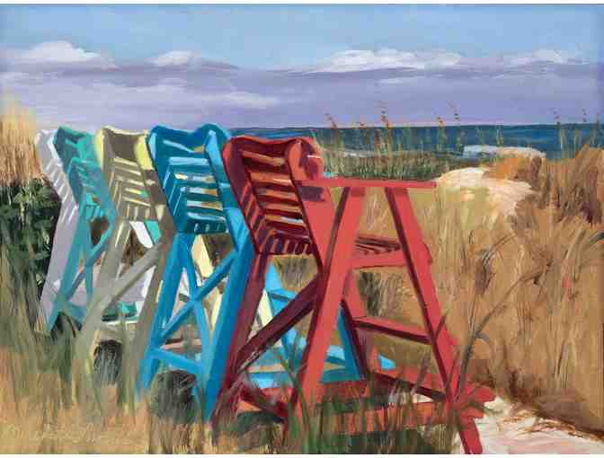 11x14" Beach Bums - Limited Edition Print of Original Oil Painting by Meredith Way Morris - Photo 1