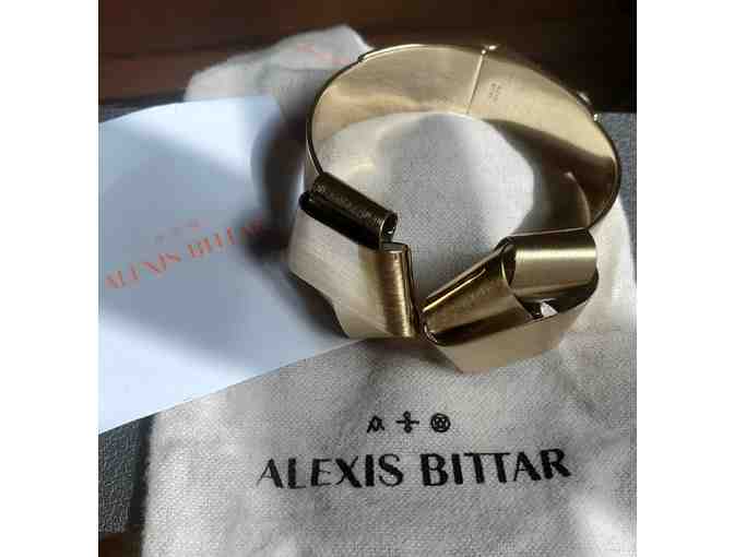 Alexis Bittar Designer Stunning Gold Knot Cuff Bracelet