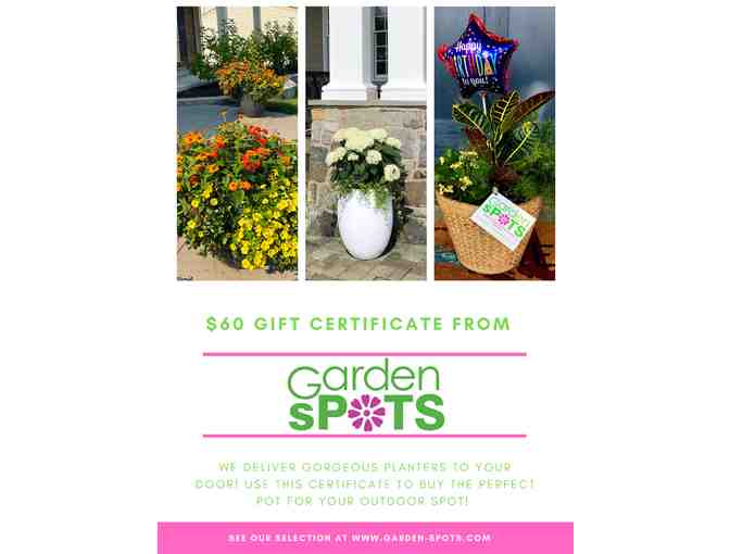 $60 Gift Card from Garden sPOTS for Custom, Delivered, Garden Planter - DC Metro Area - Photo 1