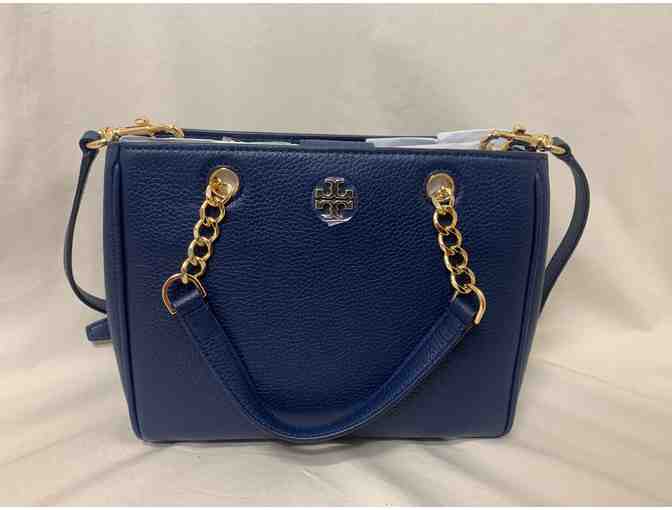 Tory Burch Navy Carter Small Tote Crossbody Bag