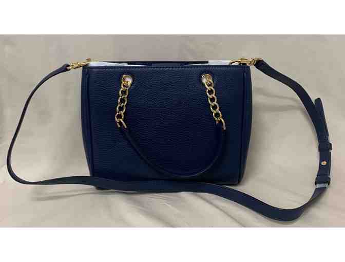 Tory Burch Navy Carter Small Tote Crossbody Bag