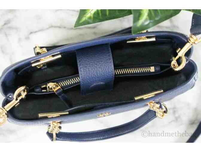 Tory Burch Navy Carter Small Tote Crossbody Bag