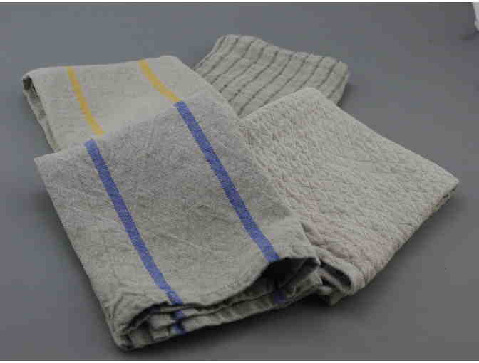 Four 100% Linen Hand or Dish Towels by GoodLinens