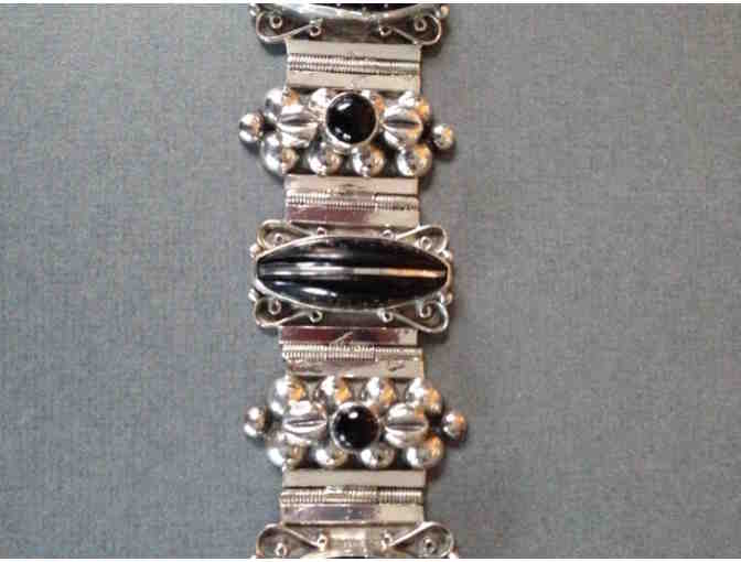 Vintage Sterling Silver Bracelet and Earrings