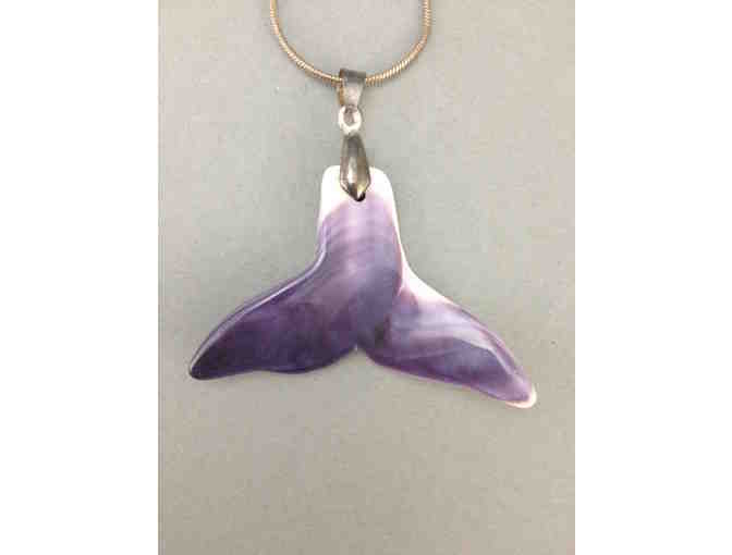 Wampum Whale Tail Necklace