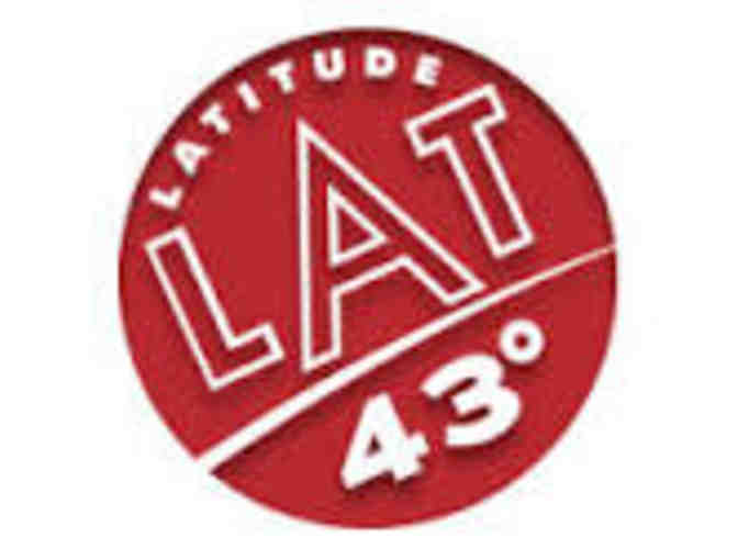 Latitude 43 Restaurant $50 Gift Certificate #1
