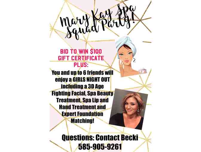 $100 Mary Kay Gift Certificate and Girls Night Out Spa party