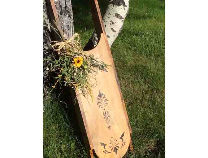 Replica Victorian Sled Adorned with Meadow Flowers