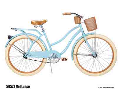 Huffy Nel Lusso Classic Cruiser Bike with Perfect Fit Frame : Women's Blue 26"