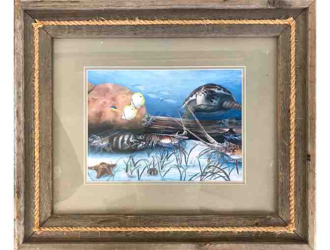 Beautiful Underwater Sea Life Watercolor Print signed by the artist - Photo 1