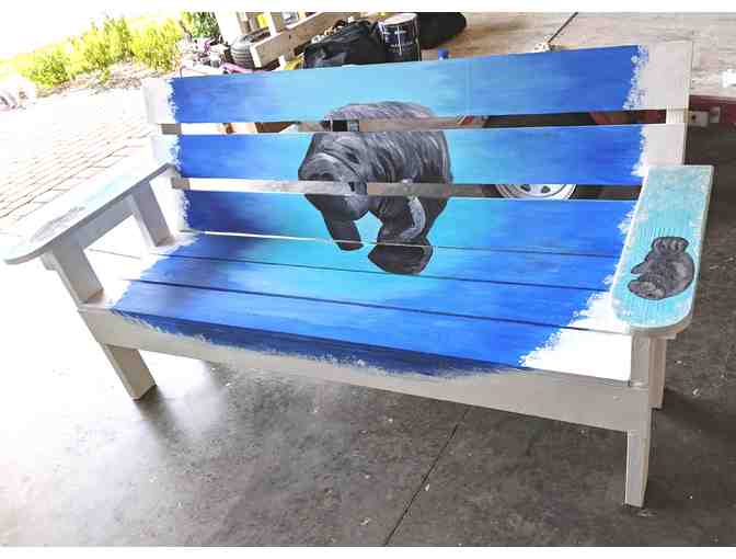 Artisan Bench with hand painted Manatee by local artist - Photo 1