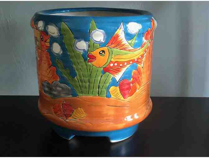 Mexican Pottery round planter