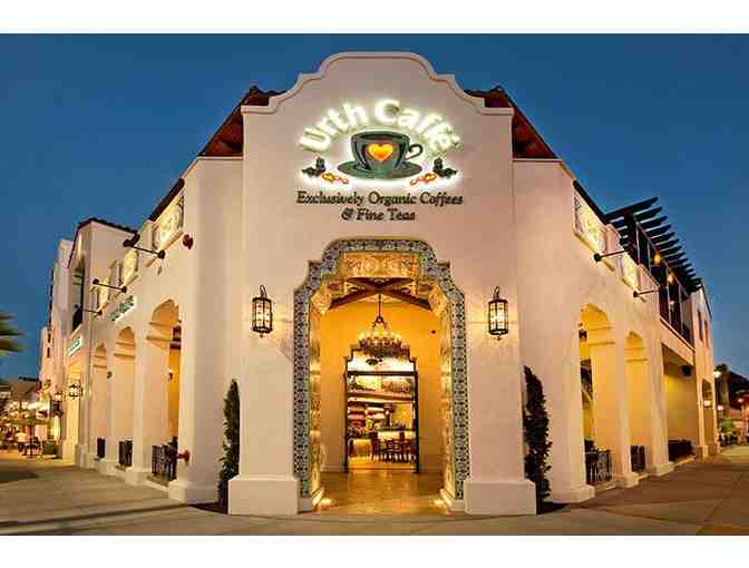 Urth Caffe - Gift cert for 2 cappuccino and a bag of organic coffee or loose leaf tea
