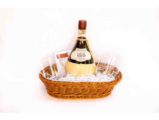 Buca di Beppo Italian Restaurant - $25 Gift Card, Wine Bottle and Two (2) Wine Glasses