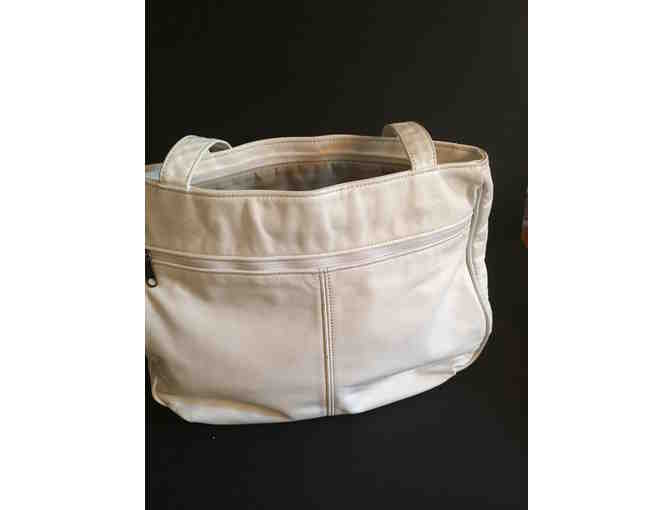 Stone Moutain White Leather Bag
