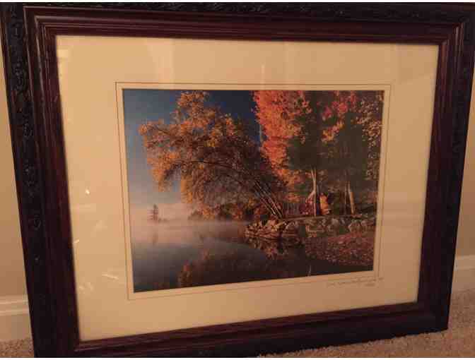 Framed & Matted Photograph of Loon Island, Newfound Lake, NH